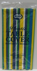 Tablecover Alpen Plastic Blue / Green Stripe