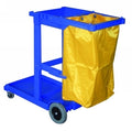 Janitors Cart Italplast Blue With Yellow Bag