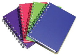 Note Book C/Land A4  Wiro H/C Bright Col Asstd