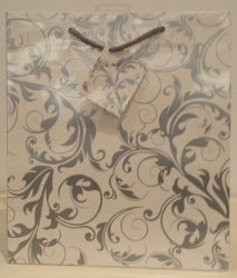 Bag Gift Lge Ozcorp Silver Linework