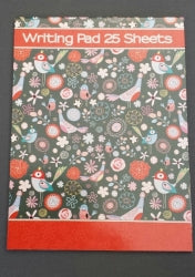 Writing Pad Ozcorp Grey Birds 145X195Mm 25 Sheets