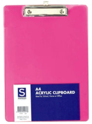 Clipboard Sovereign A4 Acrylic Red