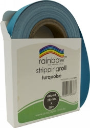 Stripping Roll Rainbow Ribbed 25Mmx30M Turquoise