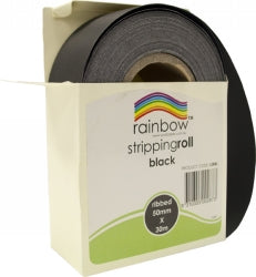 Stripping Roll Rainbow Ribbed 50Mmx30M Black