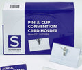 Name Badge & Card Holder Sovereign Pin & Clip Bx50