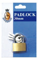 Padlocks Brass Sovereign 30Mm B/Crd
