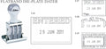 Date Stamp Shiny Die Plate Dater S-69 Received