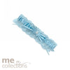 Wedding Garter With Lace Me Pearl Heart & Diamante Blue