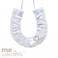Wedding Charm Me Horseshoe W/Heart Brooch & Bow White