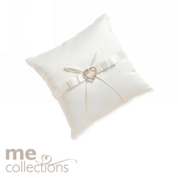 Wedding Ring Cushion Me With Diamante Heart Ivory