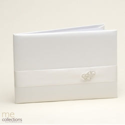 Wedding Guest Book Me With Diamante Heart Ivory