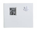 Wedding Guest Book Me W/Floral Embossing White