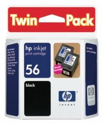 Ink Jet Cart Hp 56 C6656Aa Blk Y2025Aa Twin Pk