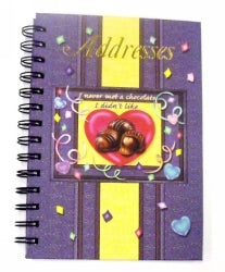 Address Book C/Land 125X95Mm Wiro Chocolate Collection