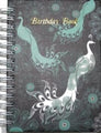 Birthday Book C/Land Spiral 125X95Mm Peacock Design