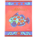 Address Book C/Land 130X100Mm Casebound Mosaic Fish Design 72Lf
