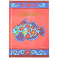 Address Book C/Land 190X130Mm Casebound Mosaic Fish Design 72Lf