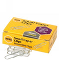 Marbig Paper Clips 28mm Small Round Chrome - Pack of 100