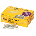 Paper Clips Marbig 33Mm Large Round Chrome Pk100