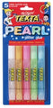 Glitter Glue Texta 5 Pearl Colours 10.5Ml