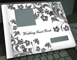 Guest Book Wedding C/Land White & Floral  Designs 130P Boxed