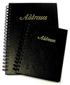 Address Book C/Land 125X185 H/C Spiral L/Grain Blk