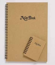 Note Book C/Land A4 Twin Wire Natural