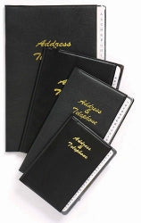 Address Book 90X150Mm S/C Pvc Black C-View Tabs