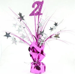 Centrepiece Weights Alpen Number 21 Pink