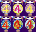 Badges Alpen Small I Am Four 6 Asstd