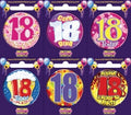 Badges Alpen Small 18Th Birthday 6 Asstd
