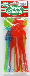 Alpen Swizzle Sticks Neon Colours Asstd P12