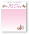 Place Card Set Pink Frangipani