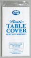 Table Cover Plastic Alpen 137X274 White