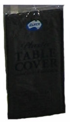 Table Cover Plastic Alpen 137X274Cm Black