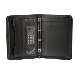Compendium Spirax A4 Zippered 4 Ringbinder Black