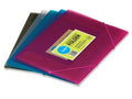 Document Folder Tudor A4 3 Flap Trans Blue
