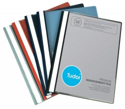 File Management A4 Tudor Clear Front Red