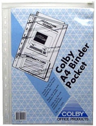Binder Pocket Colby A4 145A With Top Zip Clear