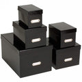 Box Nesting Marbig Simple Storage Multi Use Set Of 5 Black