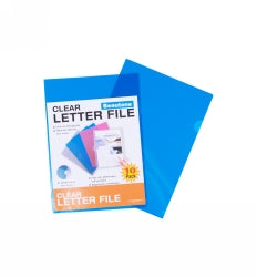 Letter File B/Tone A4 Trans Blue Pk10