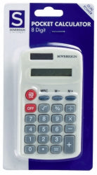 Calculator Sovereign Sca9008 8 Dgt School Pocket B/Card