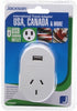 Travel Adaptor Outbound Tourist+Usb Suits Usa, Canada & More