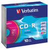 Cd-R Verbatim 80Min 52X Cols Slim Case Pk10