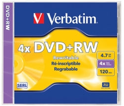 Dvd+Rw Verbatim 120Min 1X-4X 4.7Gb Blue Metal