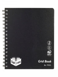 Grid Book Spirax P592G PP S/O 240Pg Black - Pack of 5