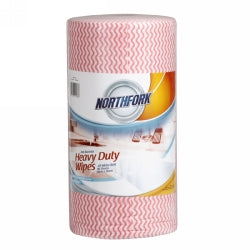 Cleaning Wipes Hd Northfork Antibacterial Red Roll 90