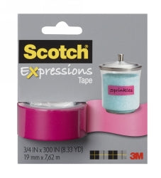 Tape Decorative Scotch Expressions 19Mm X 7.62M  Pink