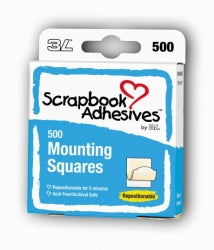 Craft Mounting Square 3L Click/Stick Clear Disp Pk500