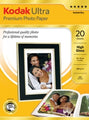 Paper Photo Kodak 4X6 High Gloss Ultra Preium  I/J 280Gsm Pk20